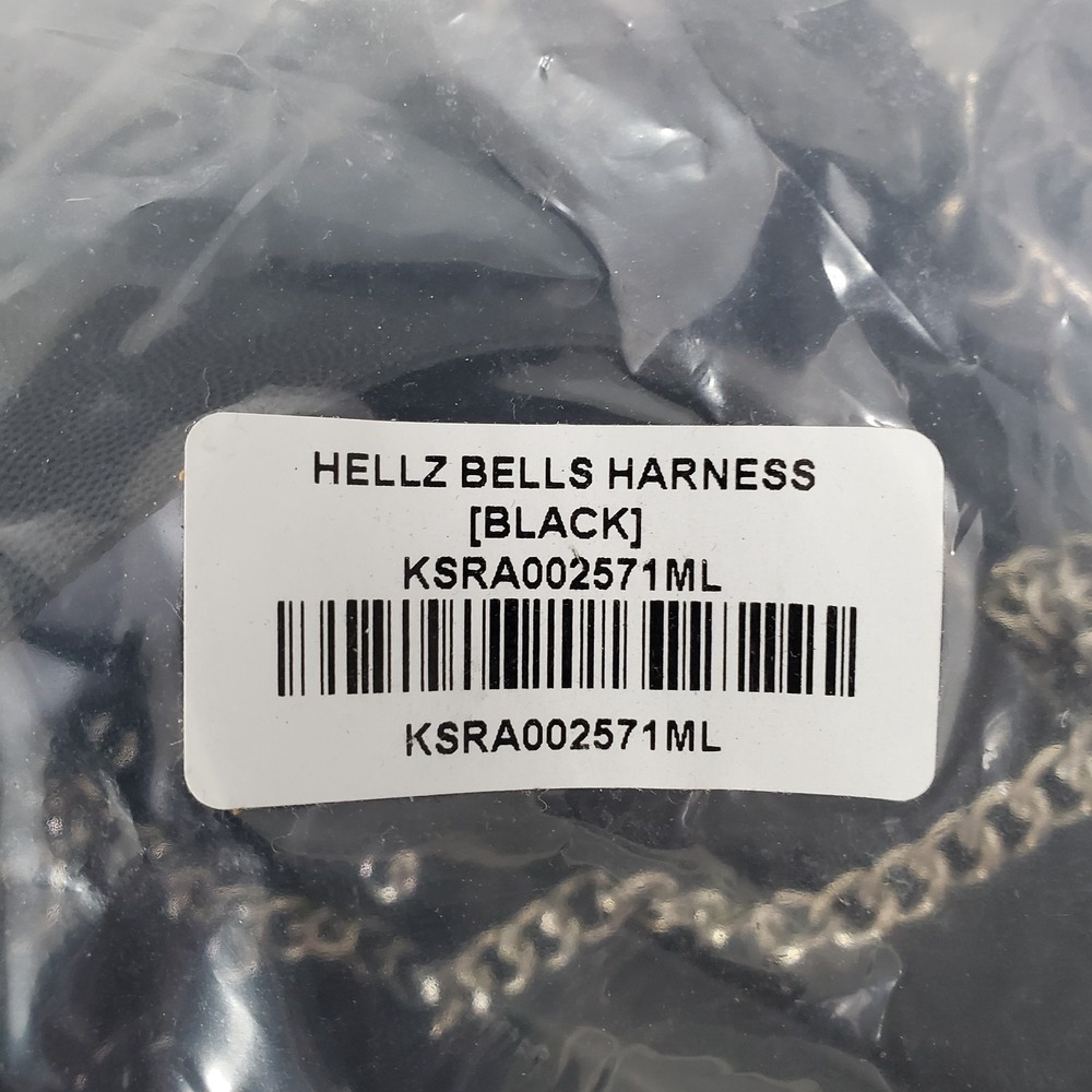KILLSTAR Hellz Bells Gothic Punk Pentagram Body Harness Chain Choker Belt Black - Picture 7 of 7